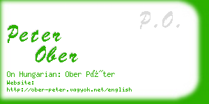 peter ober business card